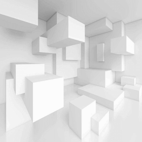 Фотошпалери Білі куби 3 D